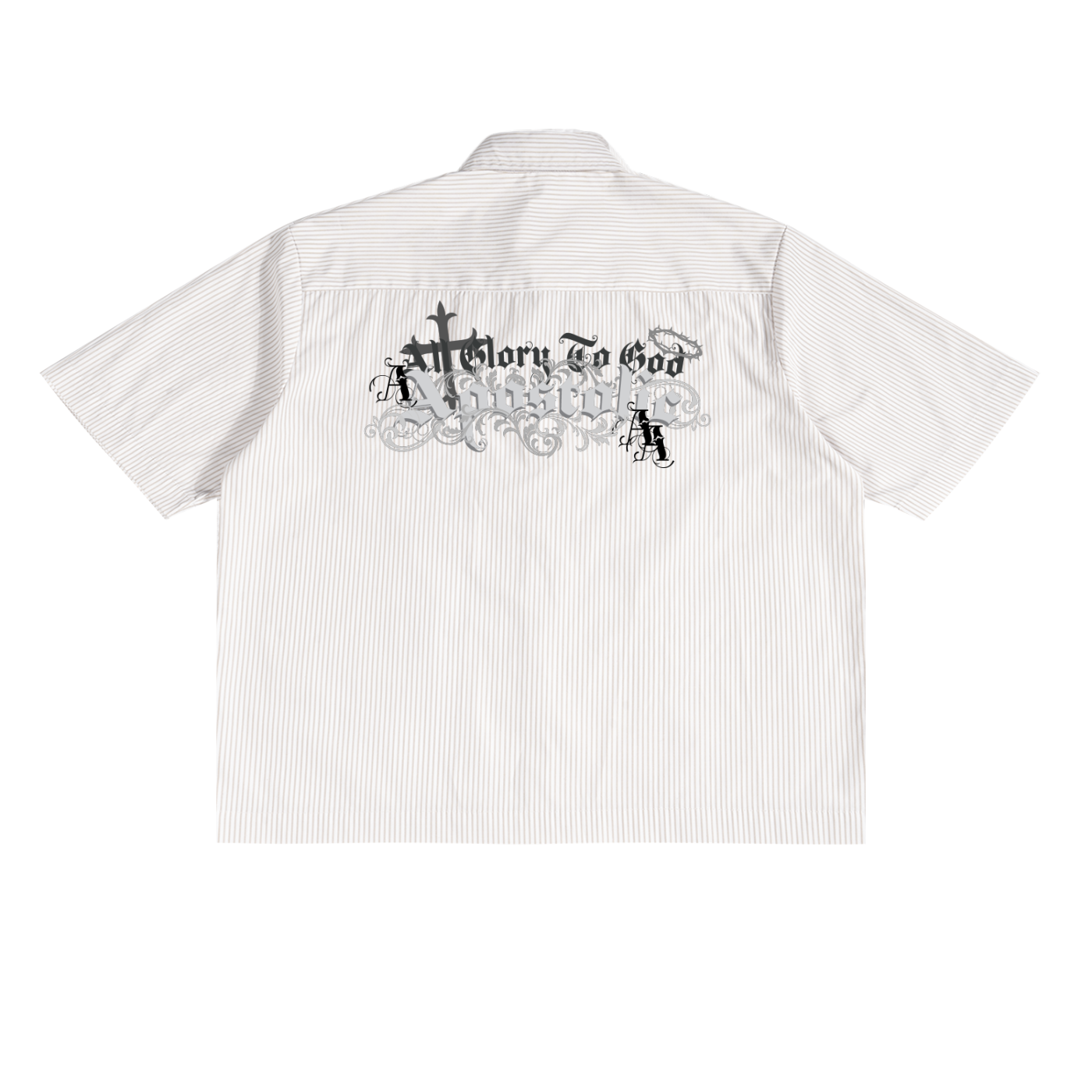 ALL-GLORY-TO-GOD Oversized Stripe Boxy Shirt