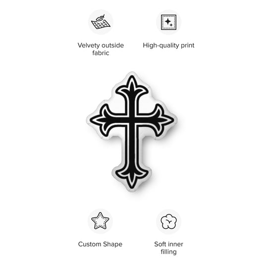 Custom-shaped Apostolic Cross pillow